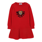Moschino Abiti Manical Unga tinta unita con Logo Rosso per Neonata MDV0CTN ROSSO MOSCHINO 