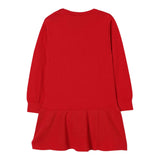 Moschino Abiti Manical Unga tinta unita con Logo Rosso per Bambina MDV0CT ROSSO MOSCHINO 