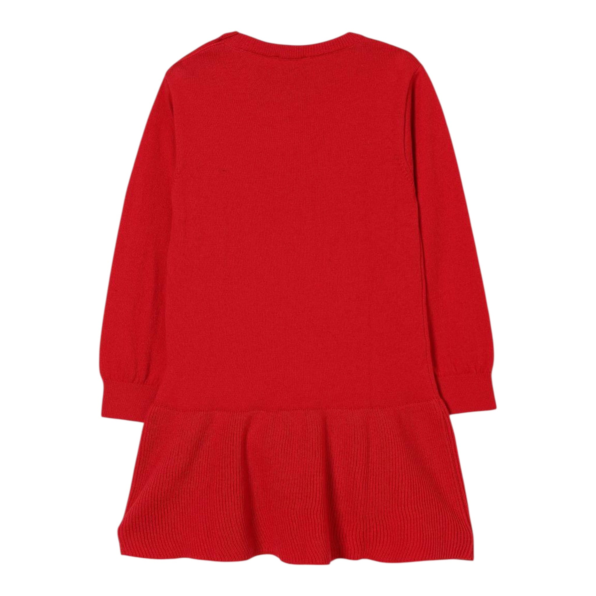 Moschino Abiti Manical Unga tinta unita con Logo Rosso per Bambina MDV0CT ROSSO MOSCHINO 