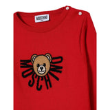 Moschino Abiti Manical Unga tinta unita con Logo Rosso per Bambina MDV0CT ROSSO MOSCHINO 