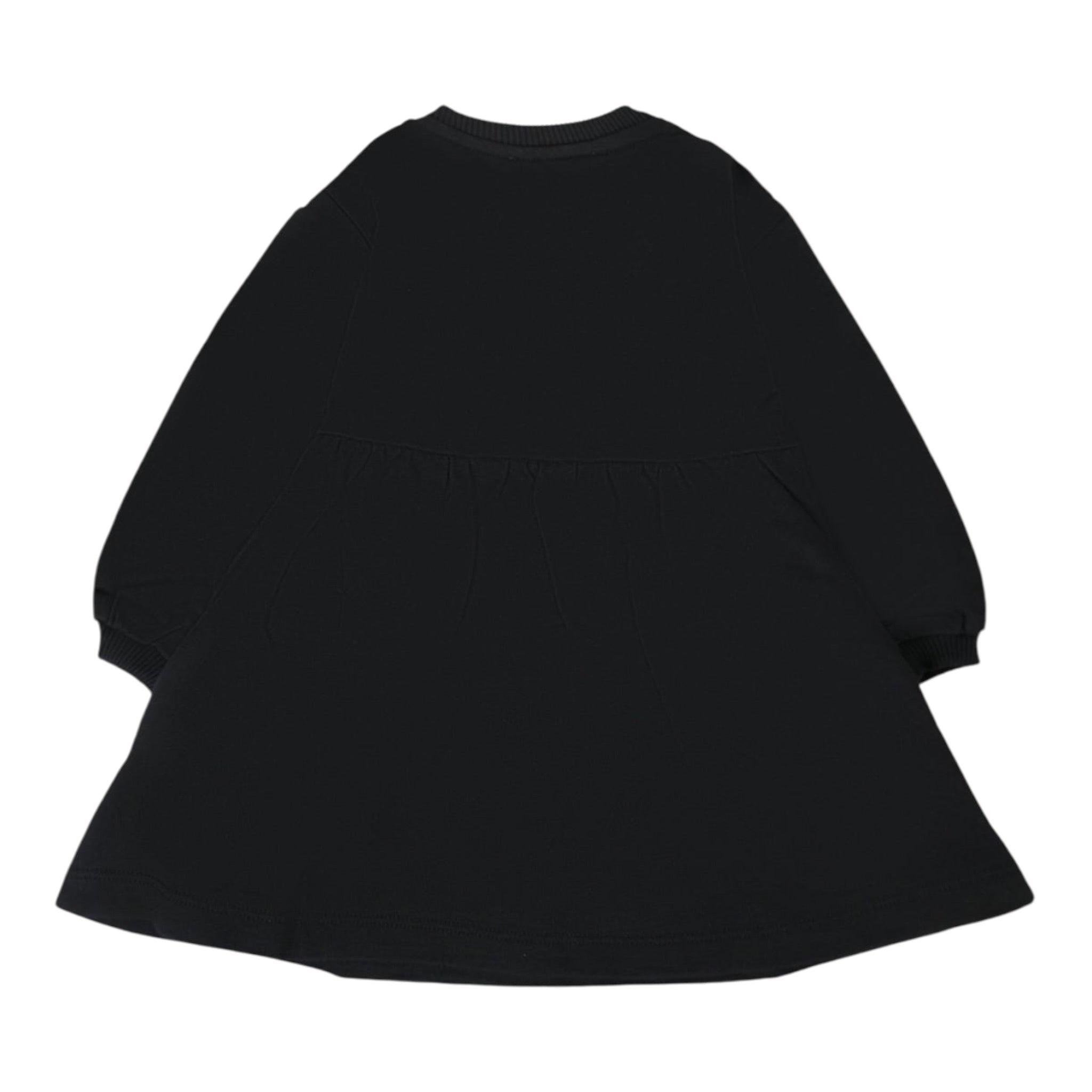 Moschino Abito Manica Lunga tinta unita con Stampa Nero per Bambina MDV0CUXJ NERO MOSCHINO 