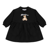 Moschino Abito Manica Lunga tinta unita con Stampa Nero per Bambina MDV0CUXXJ NERO MOSCHINO 
