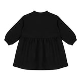 Moschino Abito Manica Lunga tinta unita con Stampa Nero per Bambina MDV0CUXXJ NERO MOSCHINO 