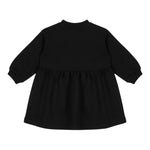 Moschino Abito Manica Lunga tinta unita con Stampa Nero per Neonata MDV0CUXX NERO MOSCHINO 