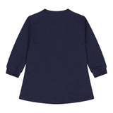 Moschino Abito Girocollo tinta unita con Logo Blu per Bambina MDV0CVXJ BLU MOSCHINO 