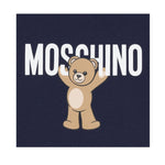 Moschino Abito Girocollo tinta unita con Logo Blu per Bambina MDV0CVXJ BLU MOSCHINO 