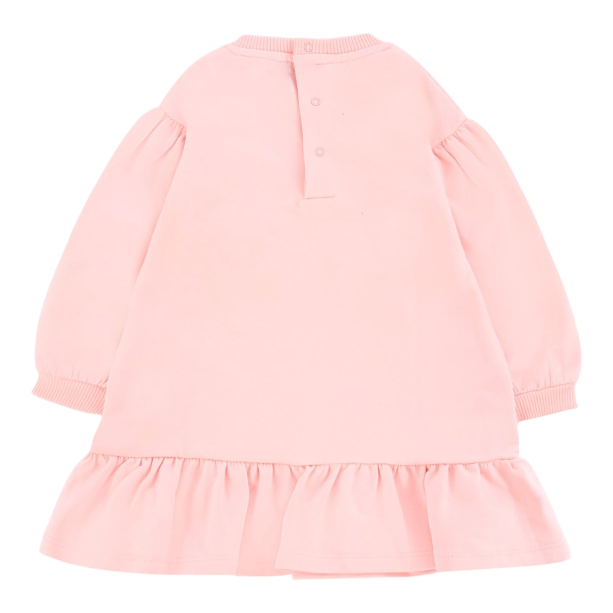 Moschino Abito Girocollo tinta unita Rosa per Bambina MDV0CWJXX ROSA MOSCHINO 