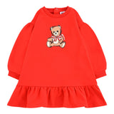 Moschino Abito Girocollo tinta unita Rosso per Neonata MDV0CWXX ROSSO MOSCHINO 