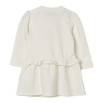 Moschino Abito Manica Lunga tinta unita con Stampa Panna per Bambina MDV0D1 PANNA MOSCHINO 