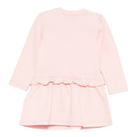 Moschino Abito Manica Lunga tinta unita con Stampa Rosa per Bambina MDV0D1 ROSA MOSCHINO 