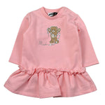 Moschino Abito tinta unita Girocollo con Fantasia Rosa per Neonata MDV0DS ROSA MOSCHINO 