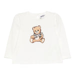 Moschino Shirt Girocollo tinta unita con Stampa Bianco per Bambina MEO001J BIANCO MOSCHINO 