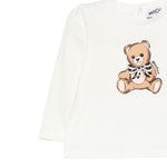 Moschino Shirt Girocollo tinta unita con Stampa Bianco per Bambina MEO001J BIANCO MOSCHINO 