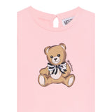 Moschino Shirt Girocollo tinta unita con Stampa Rosa per Bambina MEO001J ROSA MOSCHINO 