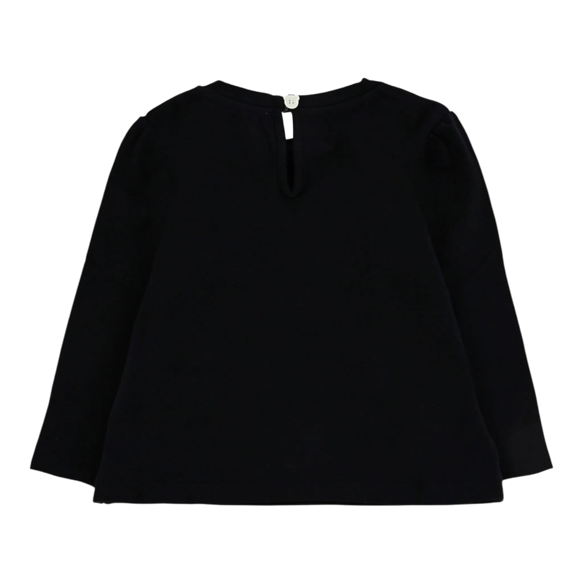 Moschino Shirt Girocollo tinta unita con Stampa Nero per Bambina MEO001JXXXX NERO MOSCHINO 