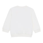 Moschino Felpa Chiusa Girocollo tinta unita con Stampa Bianco per Neonata MFF02K BIANCO MOSCHINO 