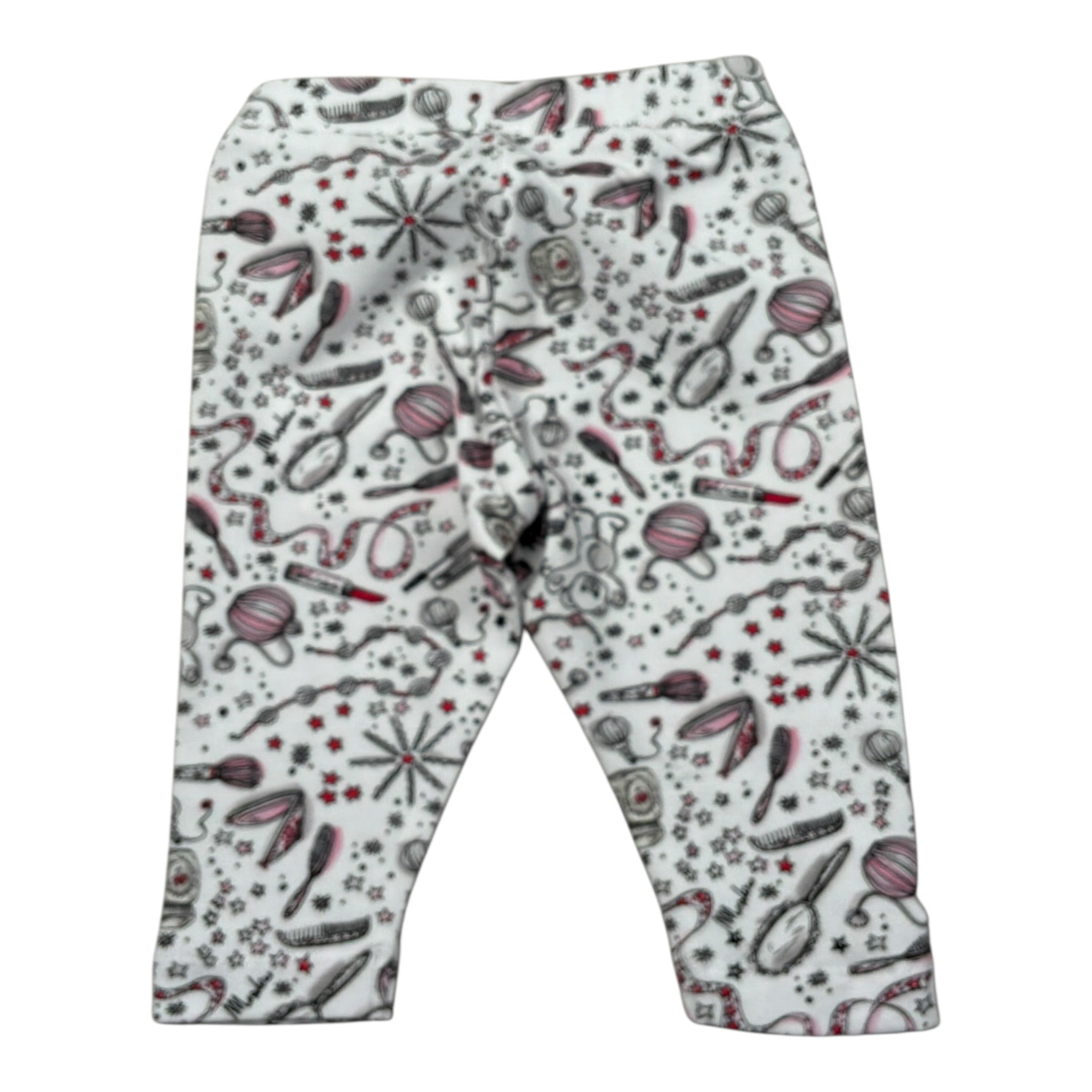 Moschino Leggins tinta unita con Stampa Bianco per Neonata MLP032 BIANCO MOSCHINO 