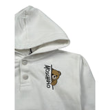 Moschino Felpa con Cappuccio tinta unita Panna per Neonato MMF05Z PANNA MOSCHINO 