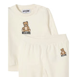 Moschino Completo 2 Pezzi Felpa-Pantalone tinta unita Beige per Neonato MMK05E BEIGE MOSCHINO 