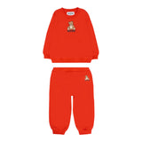 Moschino Completo 2 Pezzi Felpa-Pantalone tinta unita Rosso per Bambino MMK05EJX ROSSO MOSCHINO 