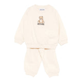 Moschino Completo 2 Pezzi Felpa-Pantalone tinta unita Beige per Bambino MMK05EJXX BEIGE MOSCHINO 