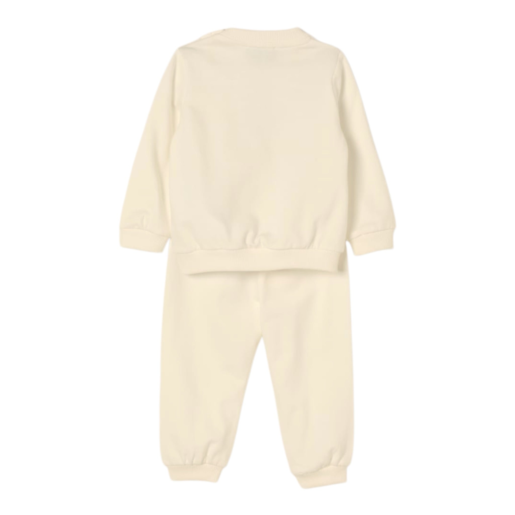 Moschino Completo 2 Pezzi Felpa-Pantalone tinta unita Beige per Bambino MMK05EJXX BEIGE MOSCHINO 