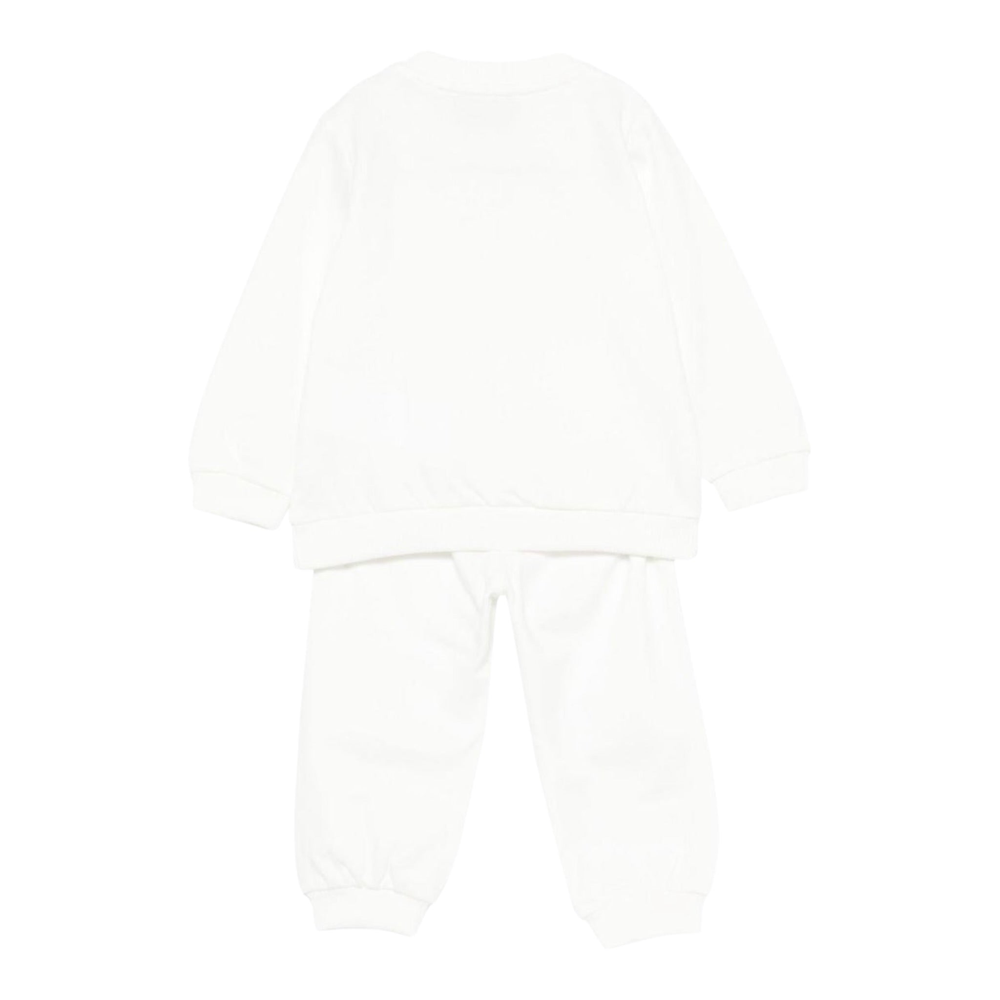 Moschino Completo 2 Pezzi Felpa-Pantalone tinta unita Panna per Bambino MMK05EJXX PANNA MOSCHINO 