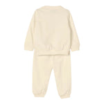 Moschino Completo 2 Pezzi Felpa-Pantalone tinta unita Beige per Neonato MMK05EX BEIGE MOSCHINO 