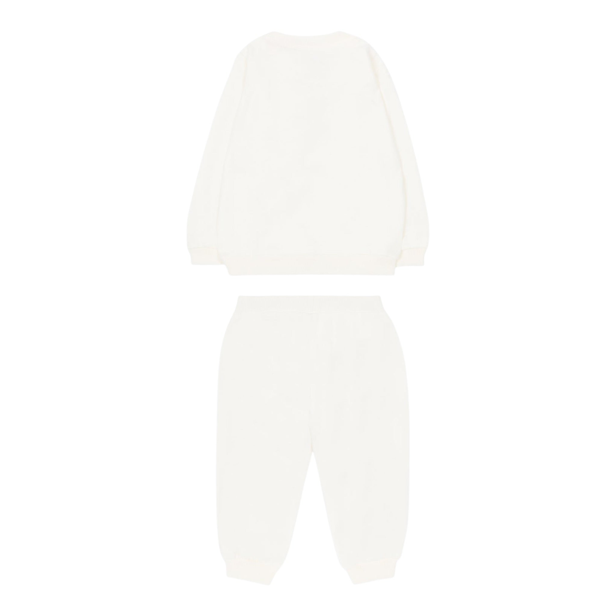 Moschino Completo 2 Pezzi Felpa-Pantalone tinta unita Beige per Neonato MMK05EXXX BEIGE MOSCHINO 