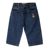 Moschino Jeans tinta unita con Elastico In Vita Blu per Bambino MMP04ZX BLU MOSCHINO 