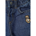 Moschino Jeans tinta unita con Elastico In Vita Blu per Bambino MMP04ZX BLU MOSCHINO 