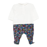 Moschino Tutina Manica Lunga Bicolore Bianco/Blu per Neonato MMY06Z BIANCO/BLU MOSCHINO 