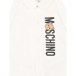 Moschino Tutina Manica Lunga tinta unita Bianco per Neonato MMY08C BIANCO MOSCHINO 