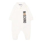 Moschino Tutina Manica Lunga tinta unita Bianco per Neonato MMY08C BIANCO MOSCHINO 