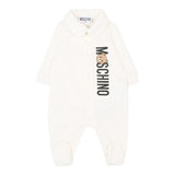 Moschino Tutina Manica Lunga tinta unita Bianco per Neonato MMY08C BIANCO MOSCHINO 