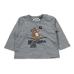 Moschino Shirt tinta unita Girocollo Grigio per Neonato MOO014 GRIGIO MOSCHINO 