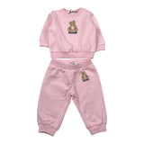 Moschino Completo 2Pz Felpa-Pantalone tinta unita Rosa per Neonata MPK05E ROSA MOSCHINO 