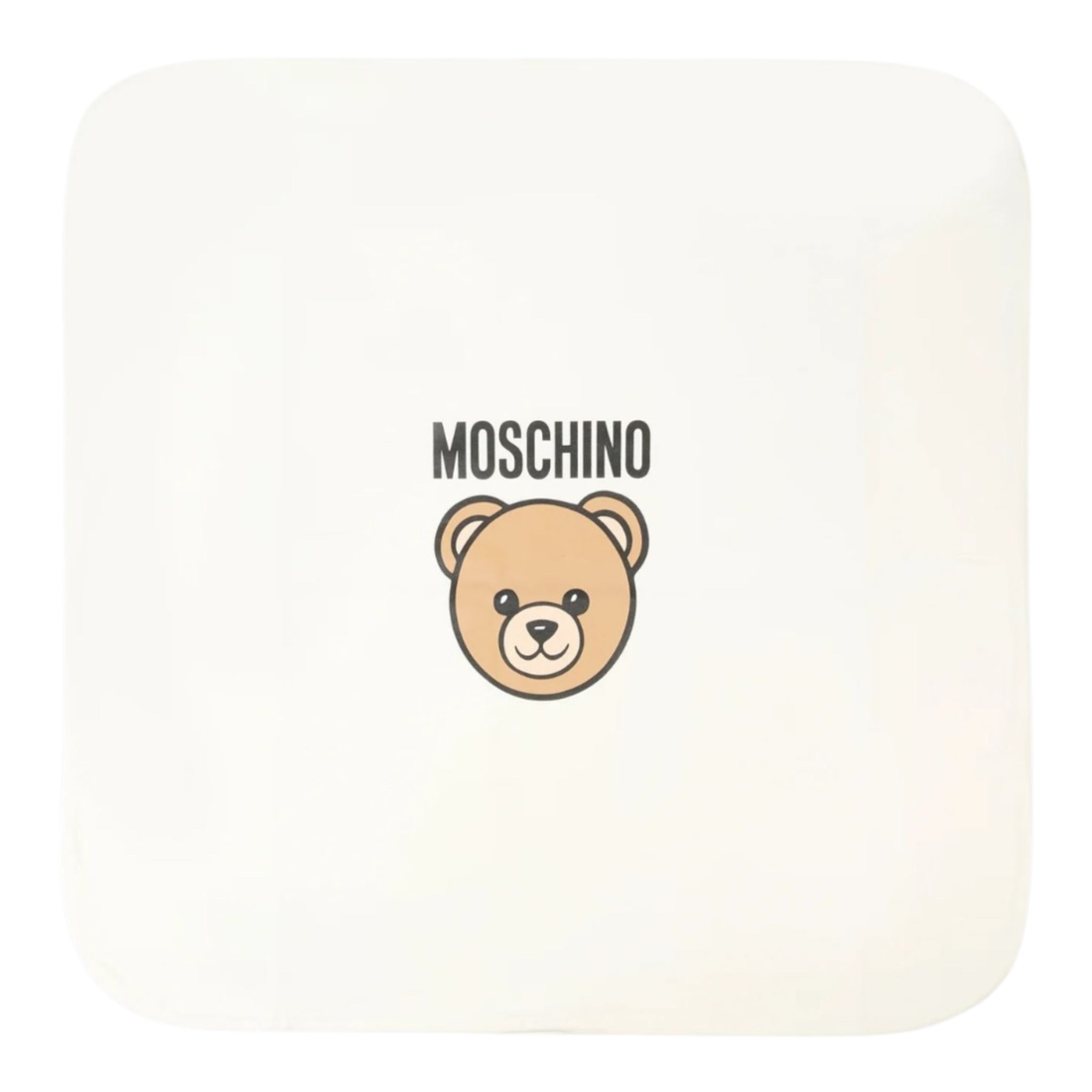 Moschino Coperta tinta unita con Logo Bianco per Neonato MQB00F BIANCO MOSCHINO 