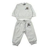Moschino Completo 2 Pezzi Felpa-Pantalone tinta unita Bianco per Neonato MQK05E BIANCO MOSCHINO 