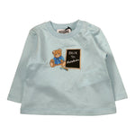 Moschino T-Shirt tinta unita con Stampa Azzurro per Neonato MQO014 AZZURRO MOSCHINO 