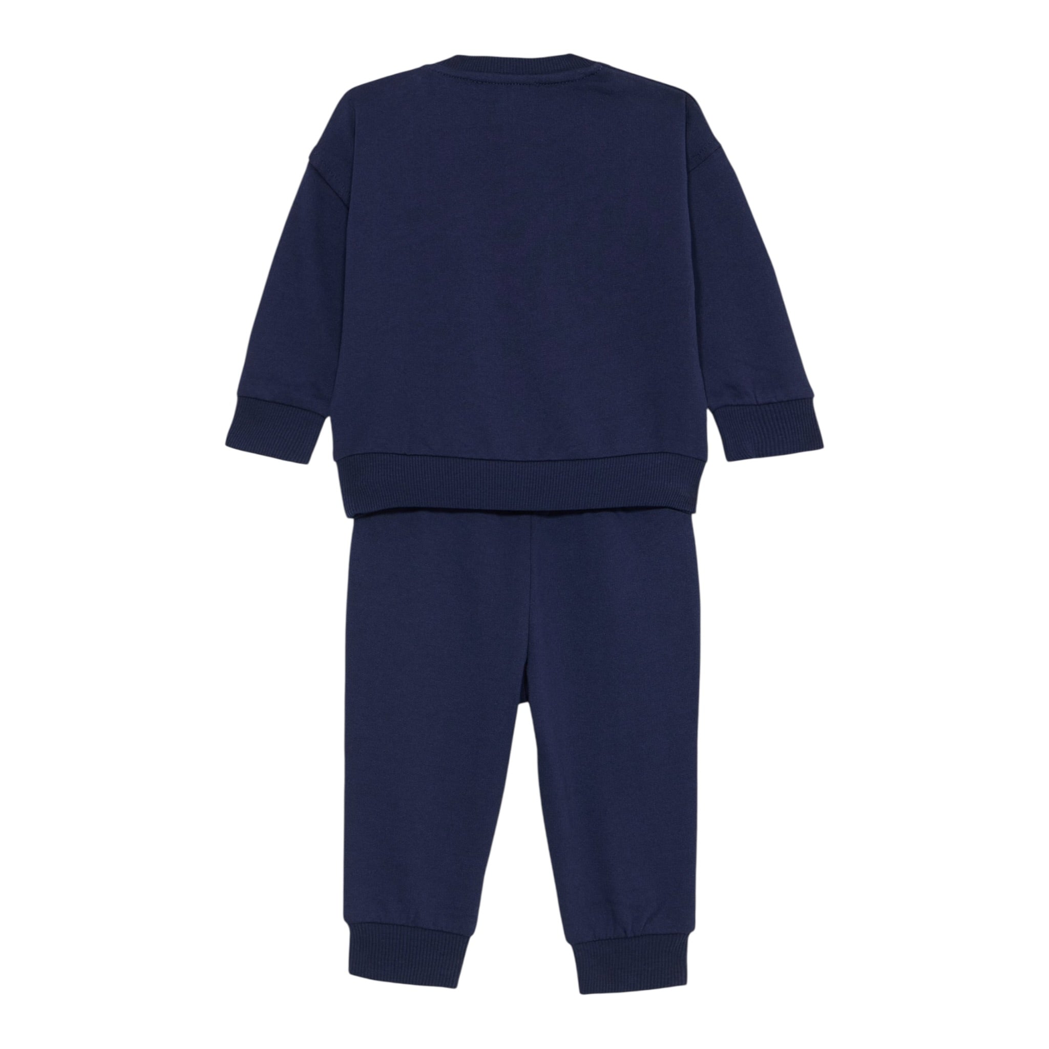 Moschino Completo 2 Pezzi Felpa-Pantalone tinta unita Blu per Bambino MRK039 BLU MOSCHINO 
