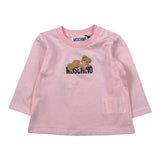 Moschino Shirt tinta unita con Stampa Rosa per Neonata MSO014 ROSA MOSCHINO 