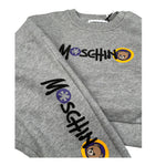 Moschino Complwto 2 Pezzi Felpa-Pantalone tinta unita Grigio per Neonato MTK039 GRIGIO MOSCHINO 