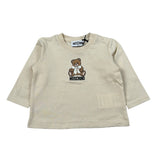 Moschino Shirt Girocollo tinta unita con Stampa Beige per Neonato MTO014 BEIGE MOSCHINO 