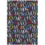 Moschino Felpa Chiusa Girocollo tinta unita con Stampe Blu per Bambino MUF060J BLU MOSCHINO 