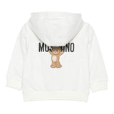 Moschino Felpa con Zip E Cappuccio tinta unita Bianco per Neonato MUF065 BIANCO MOSCHINO 