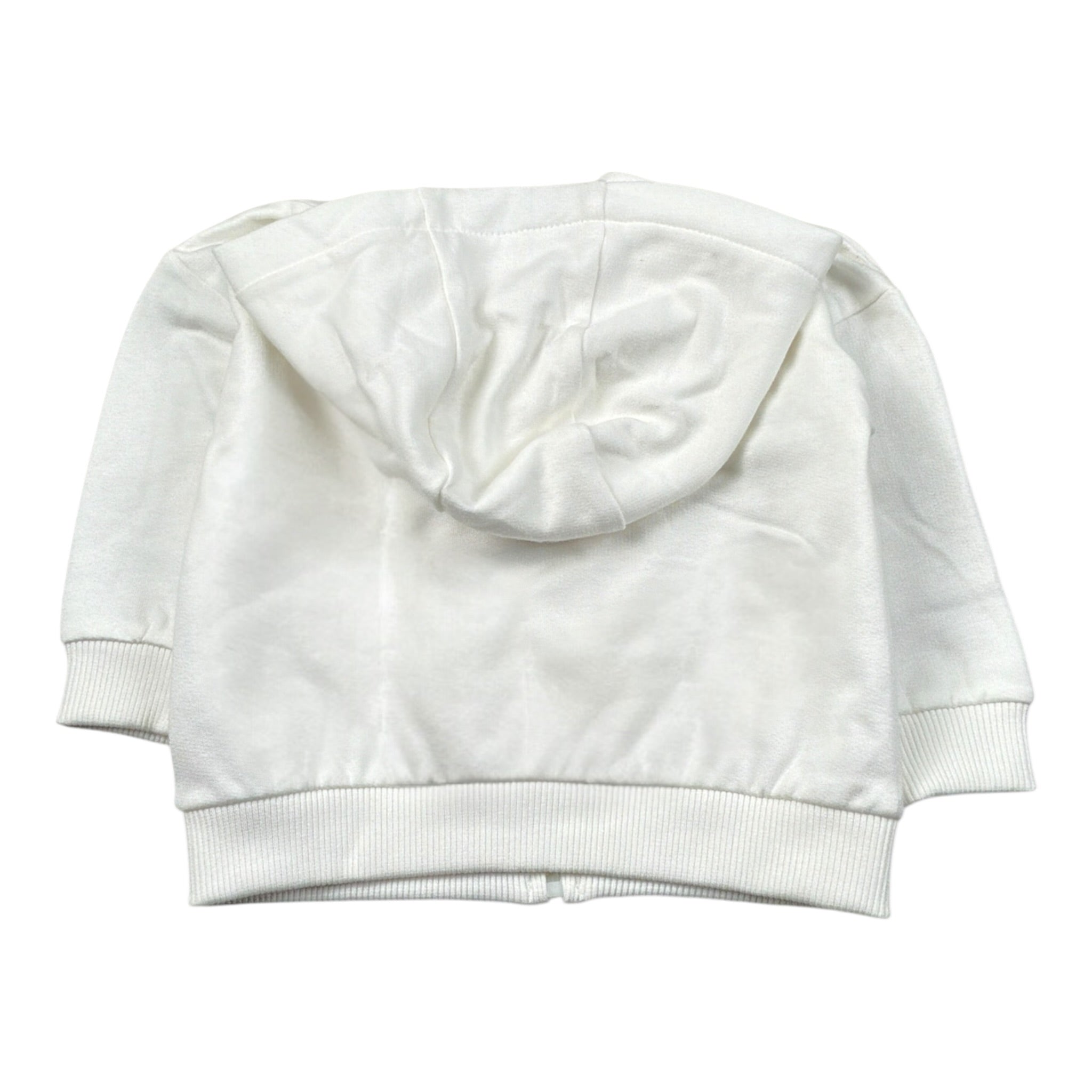 Moschino Felpa tinta unita con Zip E Cappuccio Bianco per Neonato MUF06D BIANCO MOSCHINO 
