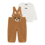 Moschino Completo 2 Pezzi Shirt-Salopette Biscotto per Neonato MUK058 BISCOTTO MOSCHINO 