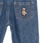 Moschino Completo 2Pz Salopette In Denim-Shirts Bianco per Bambino MUK059L0E29 BIANCO MOSCHINO 