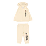 Moschino Completo 2Pz Felpa-Pantalone Beige per Bambino MUK05DMJ BEIGE MOSCHINO 